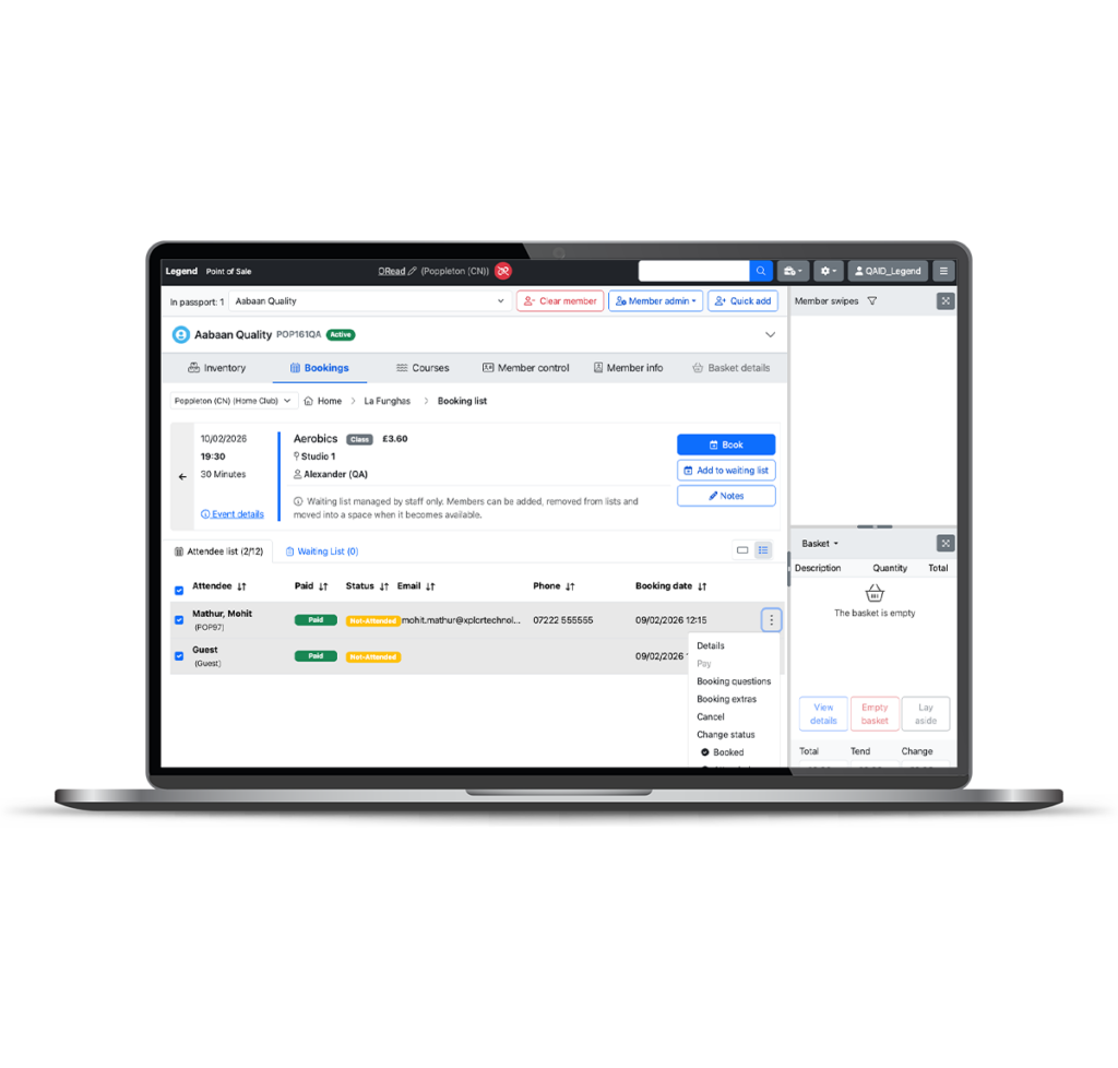 Bookings Activities Management